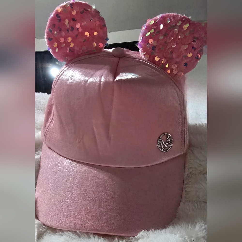 NWOT Mickey Minnie Mouse Rhinestone Sequin Disney Pink Ca
